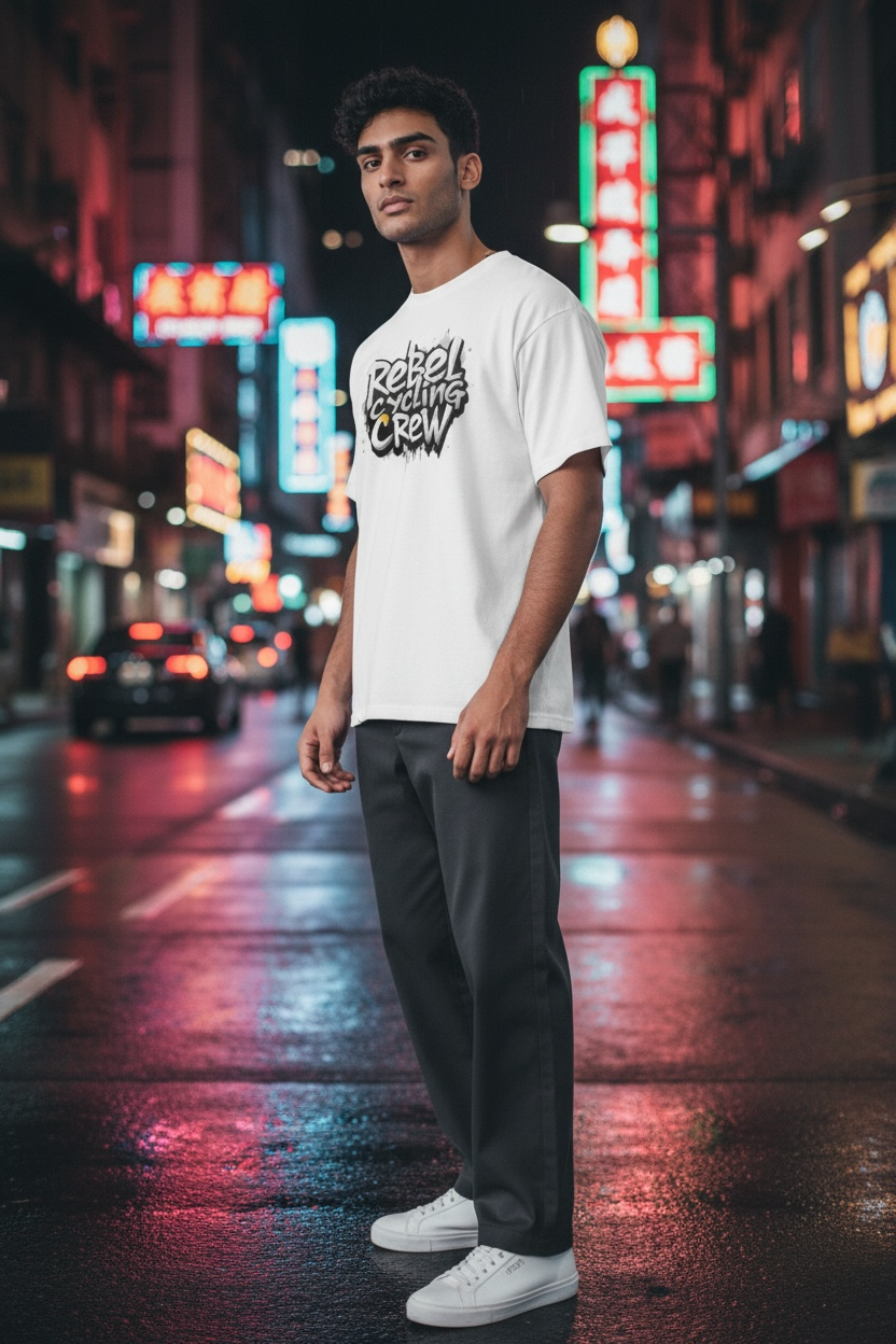 Concrete Drip Tee (White)